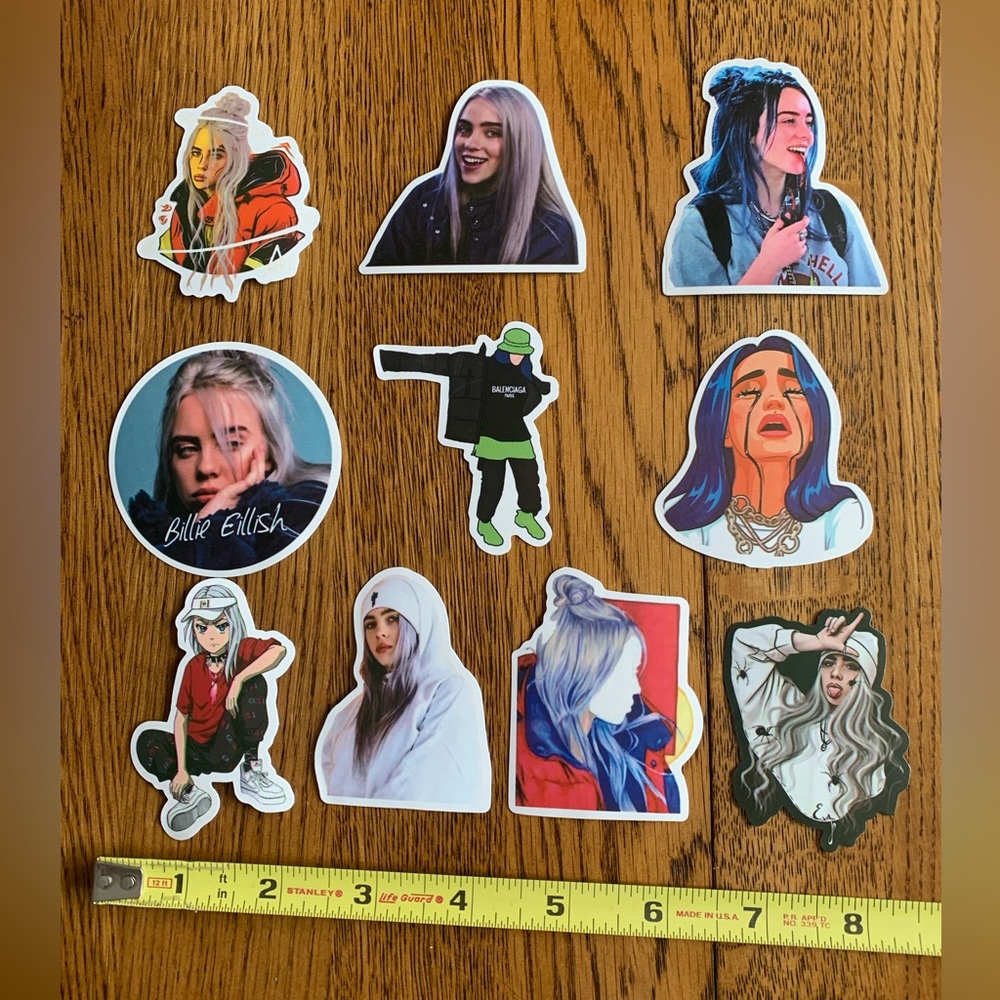 10 Billie Eilish stickers pop culture icon music Finneas lovely bad guy Barbie